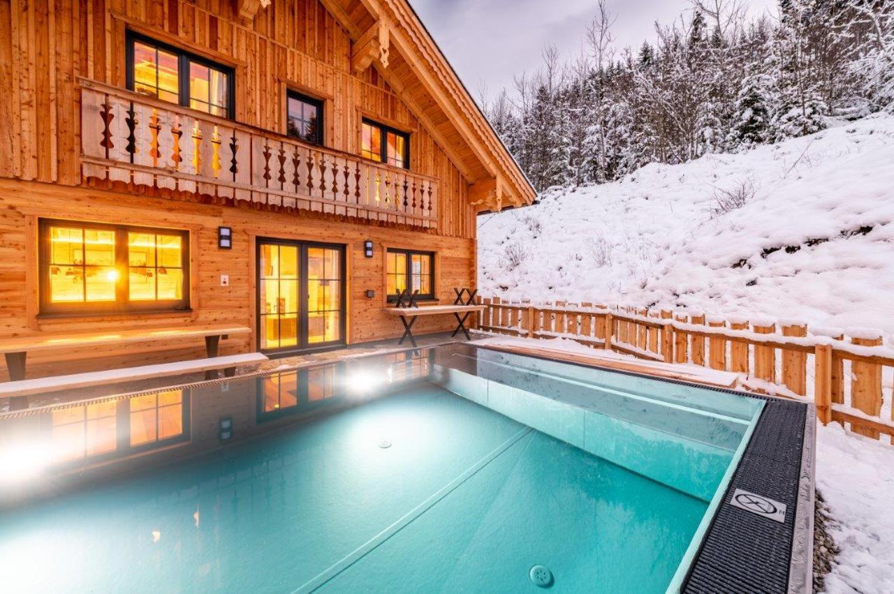 Poolchalet Dachsteinblick Pruggern Bagian luar foto