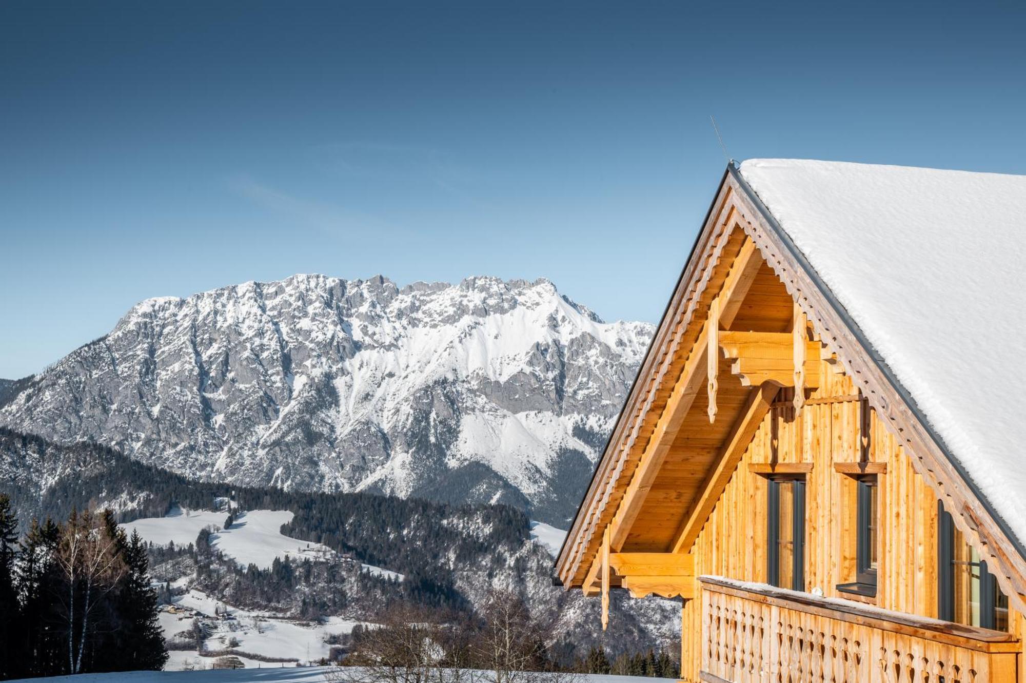 Poolchalet Dachsteinblick Pruggern Bagian luar foto